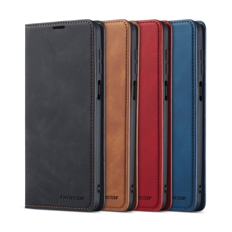 Forwenw Dream Series Oil Edge Strong Magnetism Horizontal Flip Leather Case with Holder & Card Slots & Wallet & Photo Frame