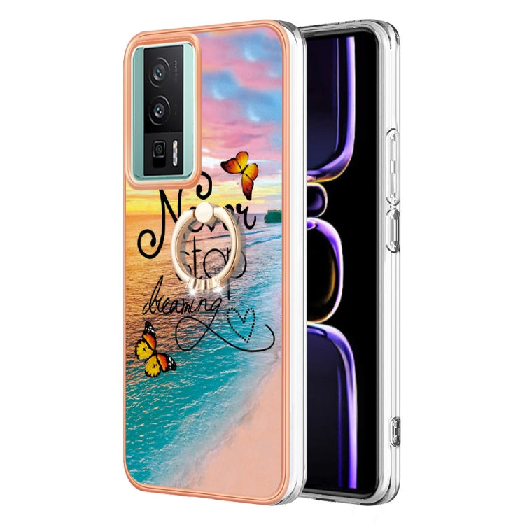 Electroplating IMD TPU Phone Case with Ring