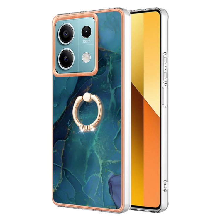 Electroplating Marble Dual-side IMD Phone Case with Ring