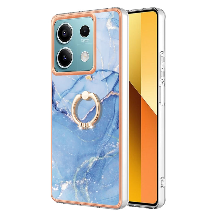Electroplating Marble Dual-side IMD Phone Case with Ring