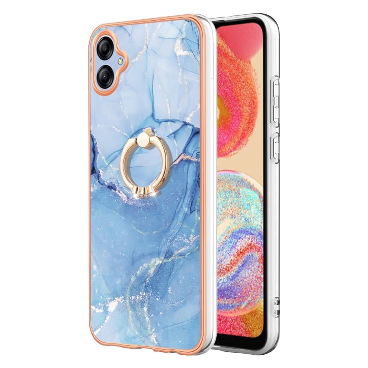 Electroplating Marble Dual-side IMD Phone Case with Ring