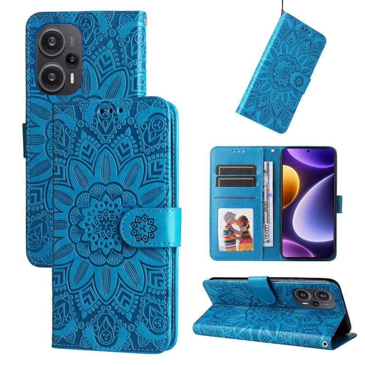 Embossed Sunflower Leather Phone Case