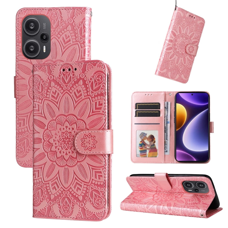 Embossed Sunflower Leather Phone Case