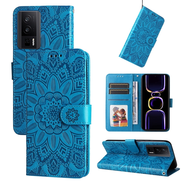 Embossed Sunflower Leather Phone Case