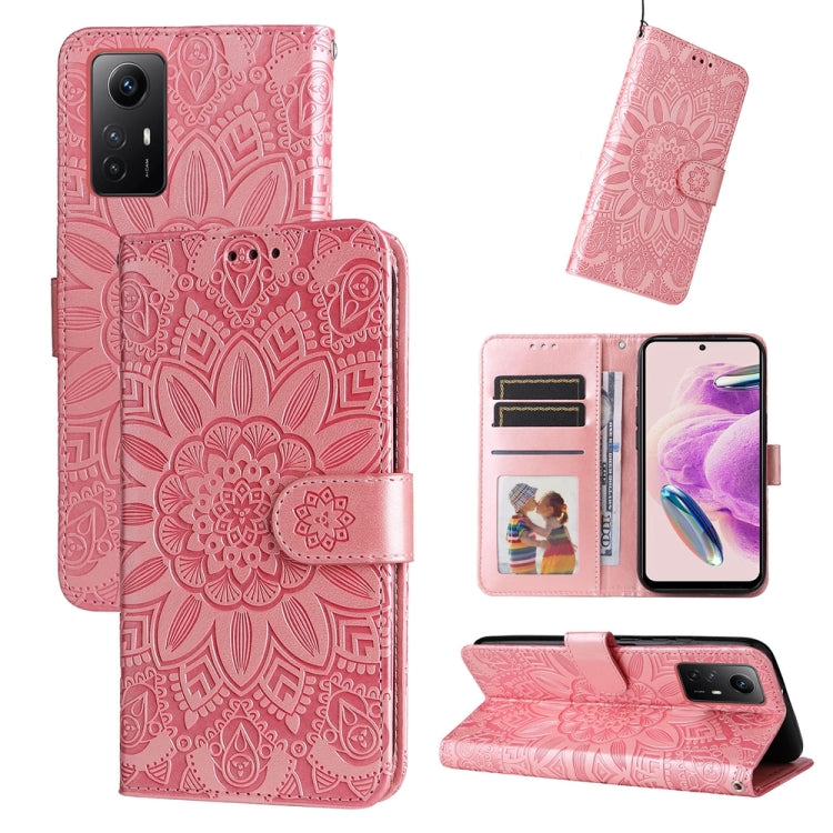 Embossed Sunflower Leather Phone Case
