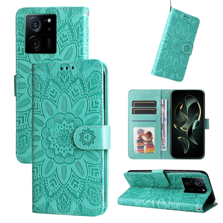 Embossed Sunflower Leather Phone Case
