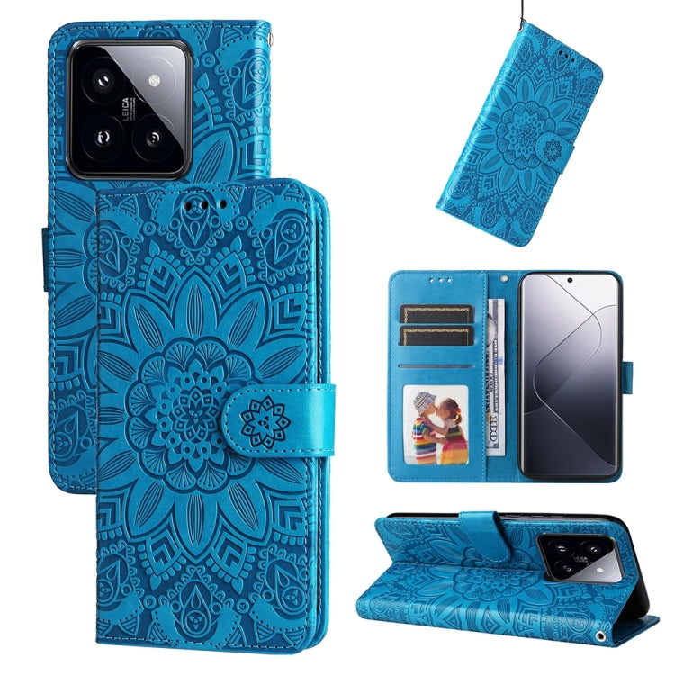 Embossed Sunflower Leather Phone Case