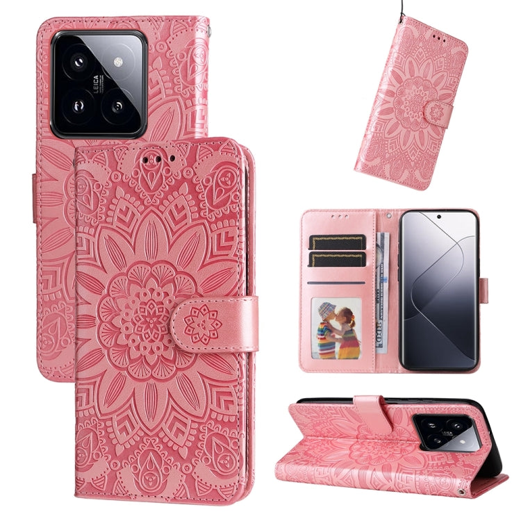 Embossed Sunflower Leather Phone Case