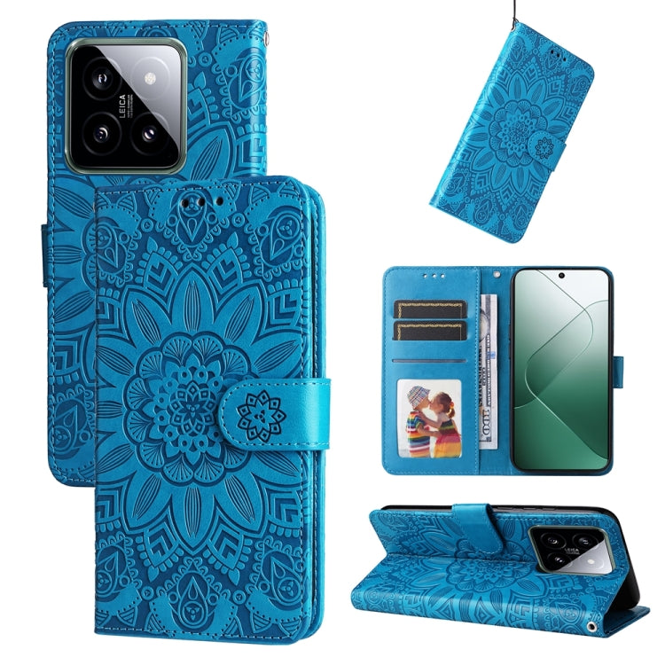 Embossed Sunflower Leather Phone Case