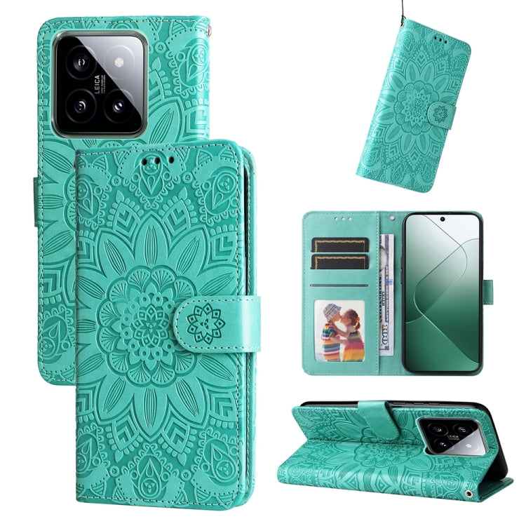 Embossed Sunflower Leather Phone Case