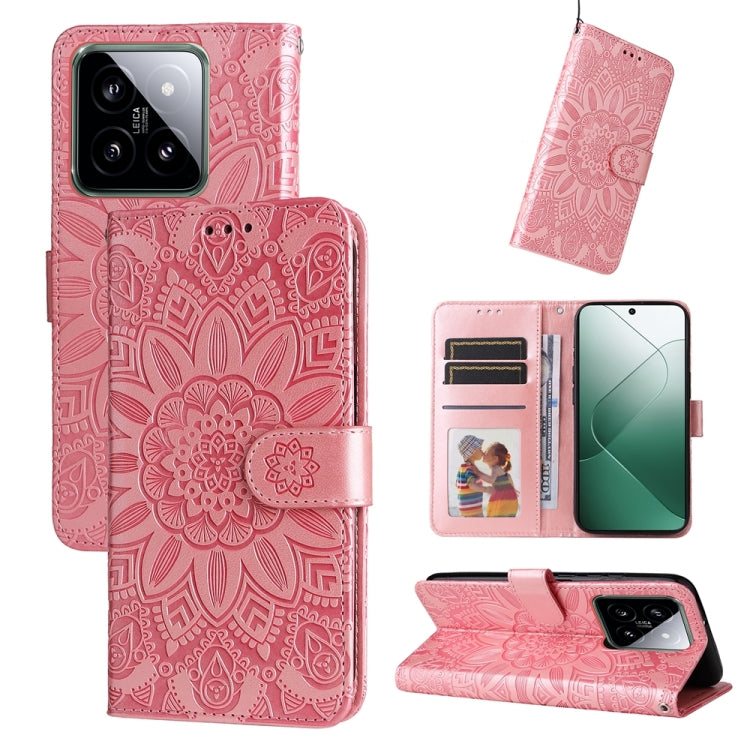 Embossed Sunflower Leather Phone Case