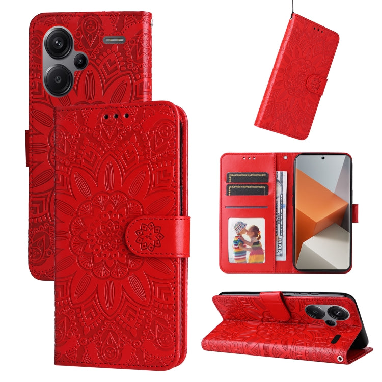 Embossed Sunflower Leather Phone Case