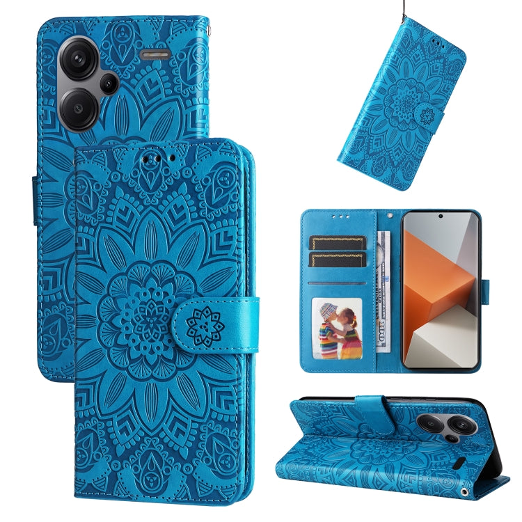 Embossed Sunflower Leather Phone Case