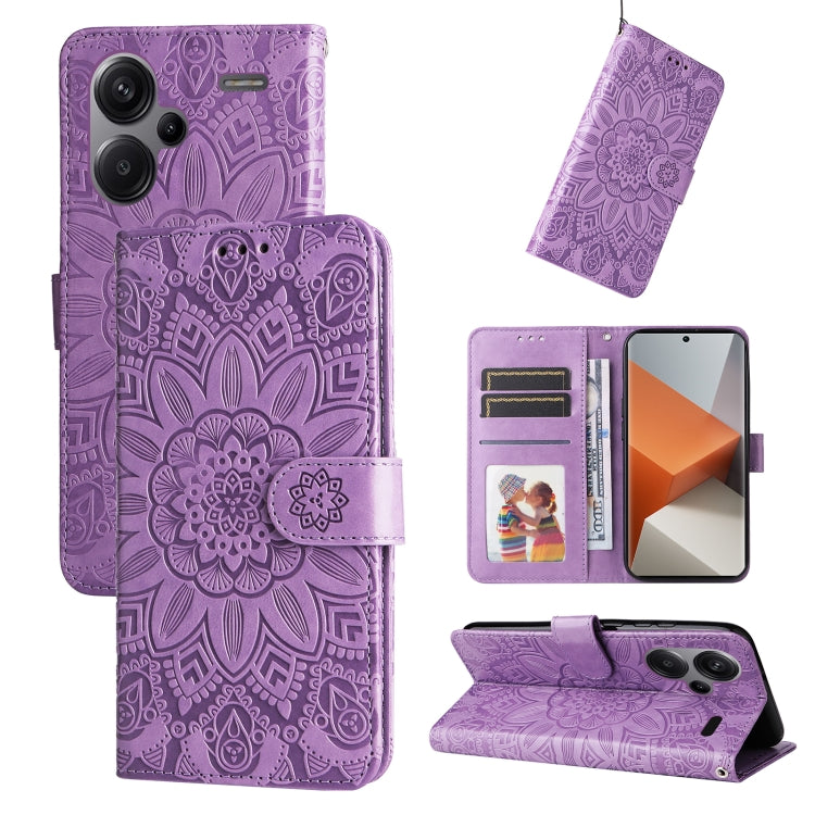 Embossed Sunflower Leather Phone Case