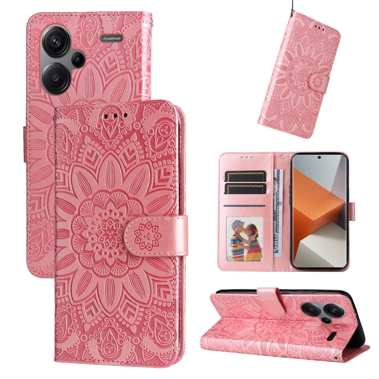 Embossed Sunflower Leather Phone Case