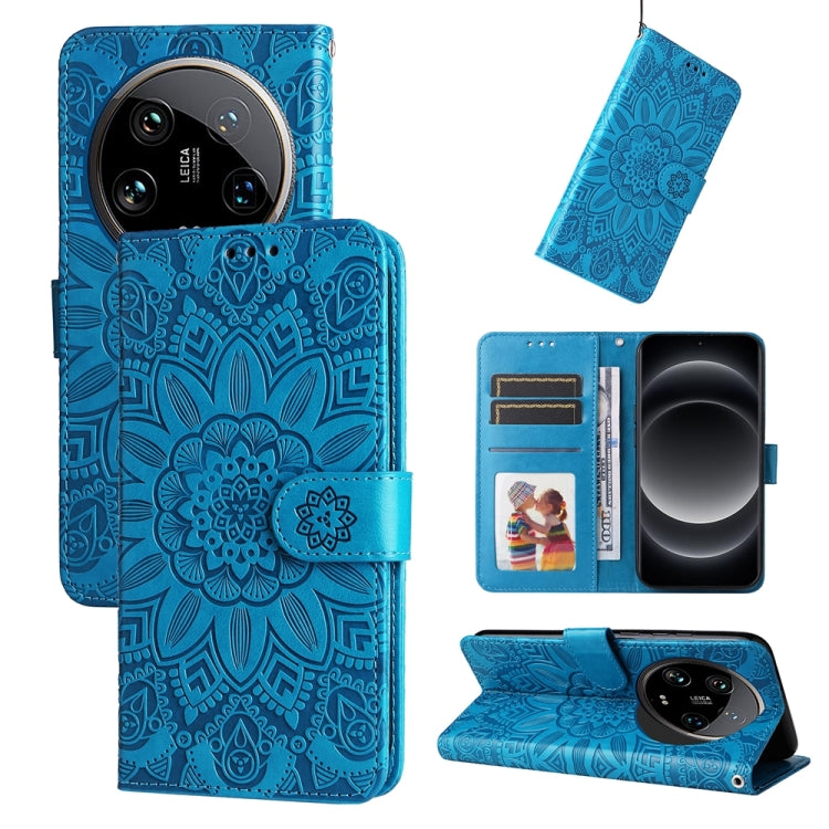 Embossed Sunflower Leather Phone Case