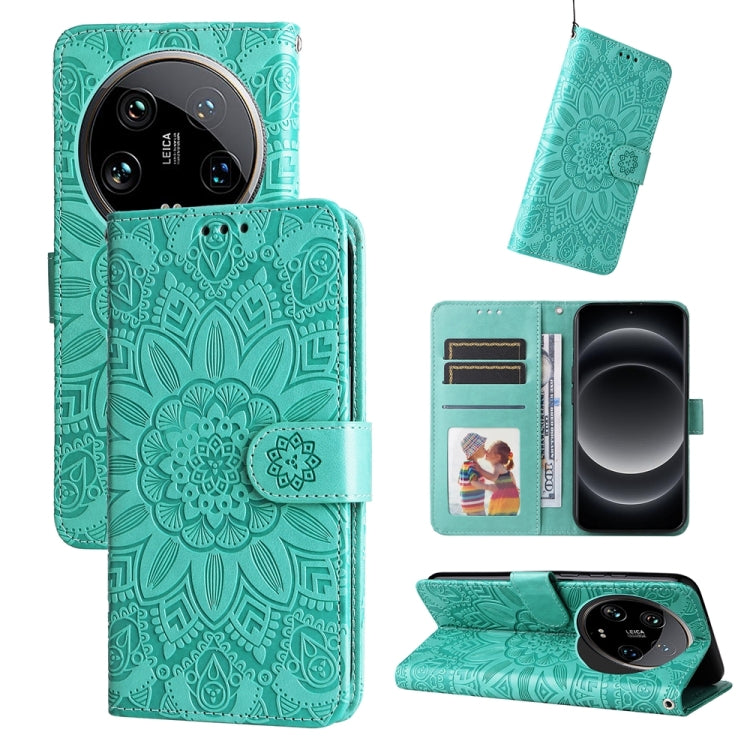 Embossed Sunflower Leather Phone Case