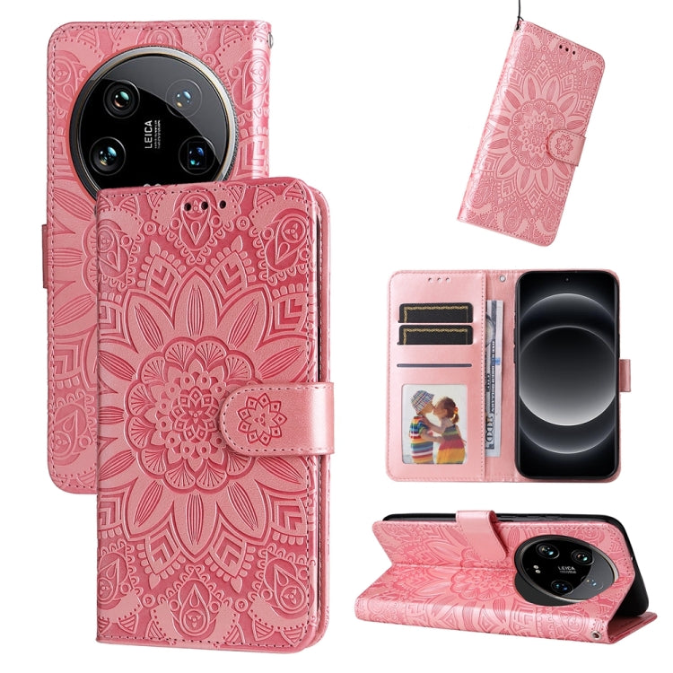 Embossed Sunflower Leather Phone Case