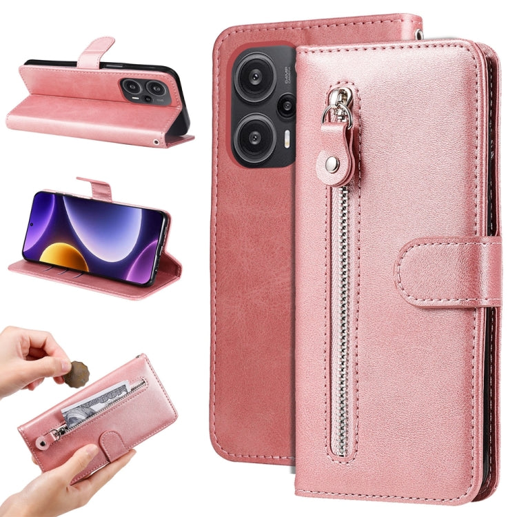 Calf Texture Zipper Leather Phone Case
