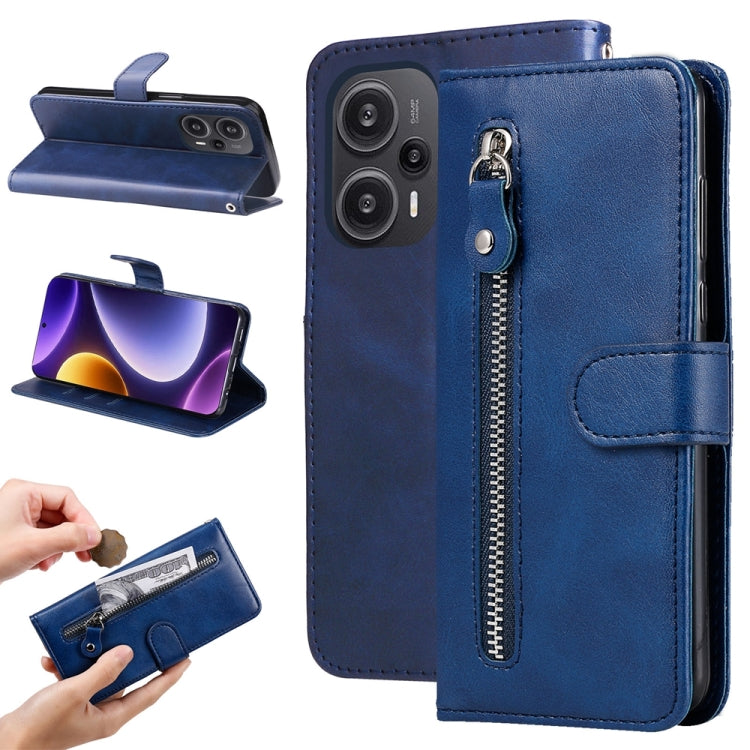 Calf Texture Zipper Leather Phone Case