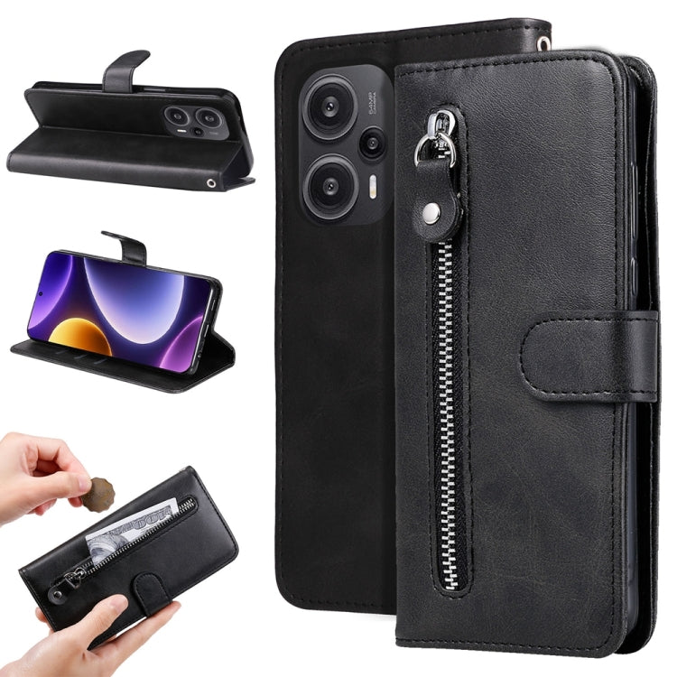Calf Texture Zipper Leather Phone Case