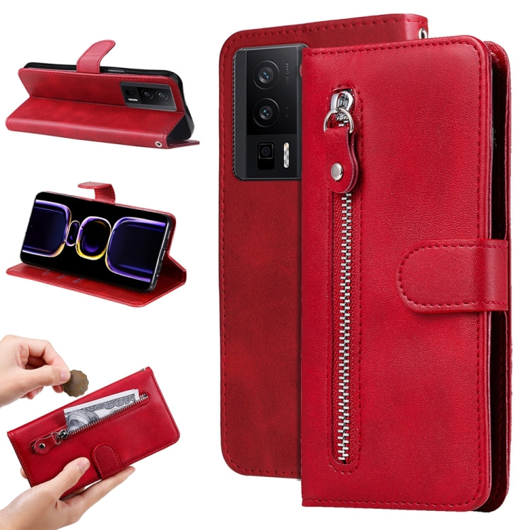 Calf Texture Zipper Leather Phone Case