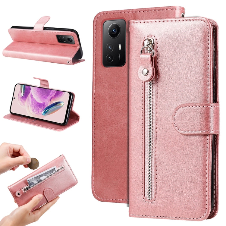 Calf Texture Zipper Leather Phone Case