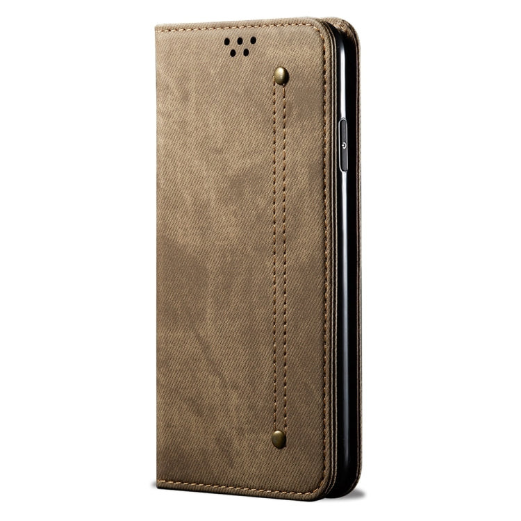 Denim Texture Casual Style Flip Leather Phone Case