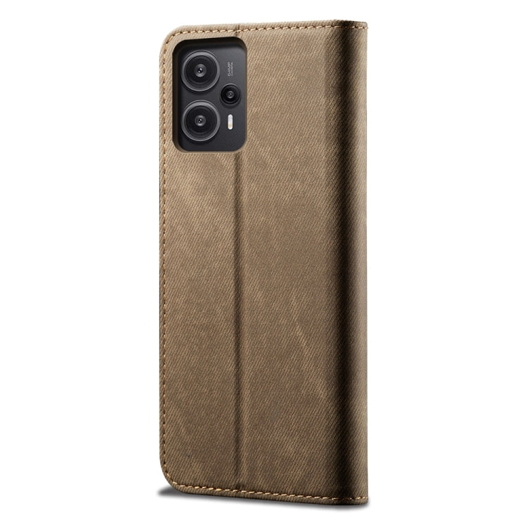 Denim Texture Casual Style Flip Leather Phone Case