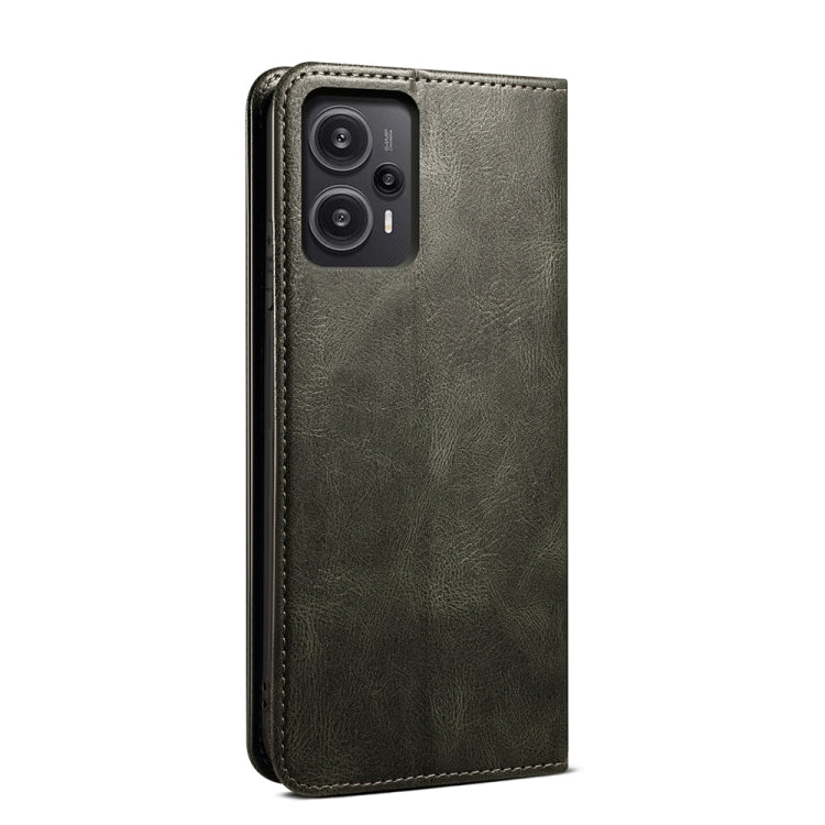 Oil Wax Crazy Horse Texture Flip Leather Phone Case