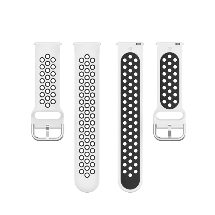 For Fitbit Versa 2 / Versa / Versa Lite / Blaze 23mm Sports Two Colors Silicone Replacement Strap Watchband