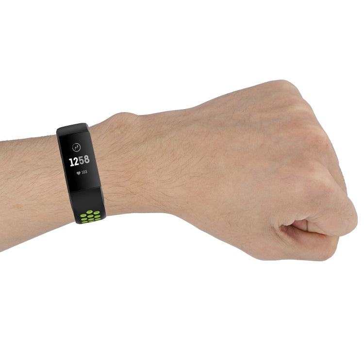 For Fitbit Charge 4 / Charge 3 / Charge 3 SE Watch Button Two Colors Silicone Replacement Strap Watchband