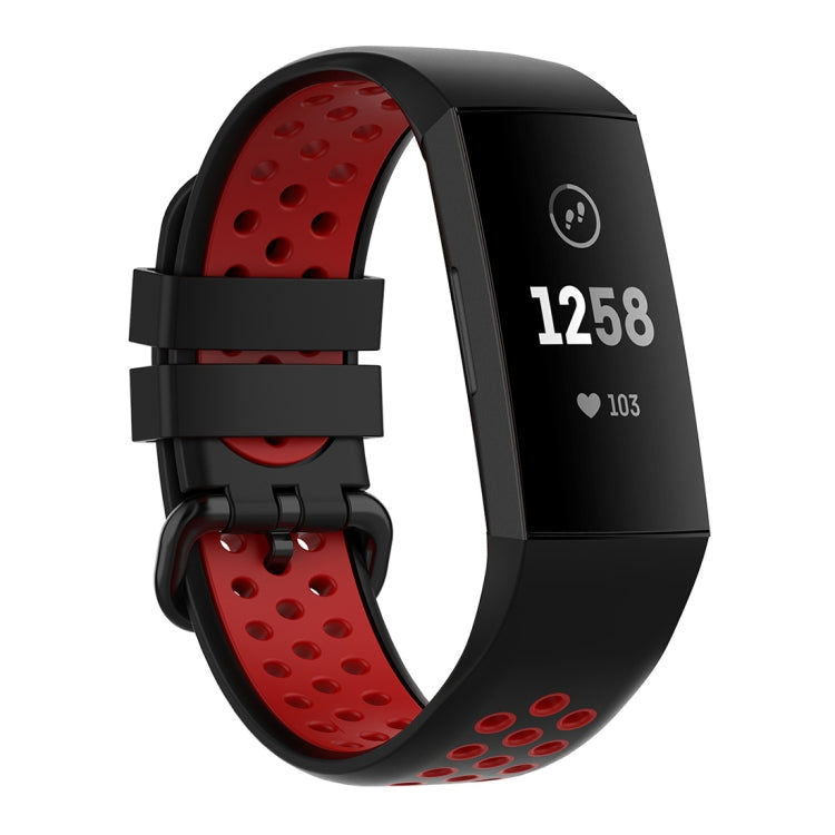 For Fitbit Charge 4 / Charge 3 / Charge 3 SE Watch Button Two Colors Silicone Replacement Strap Watchband