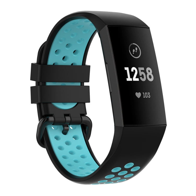 For Fitbit Charge 4 / Charge 3 / Charge 3 SE Watch Button Two Colors Silicone Replacement Strap Watchband