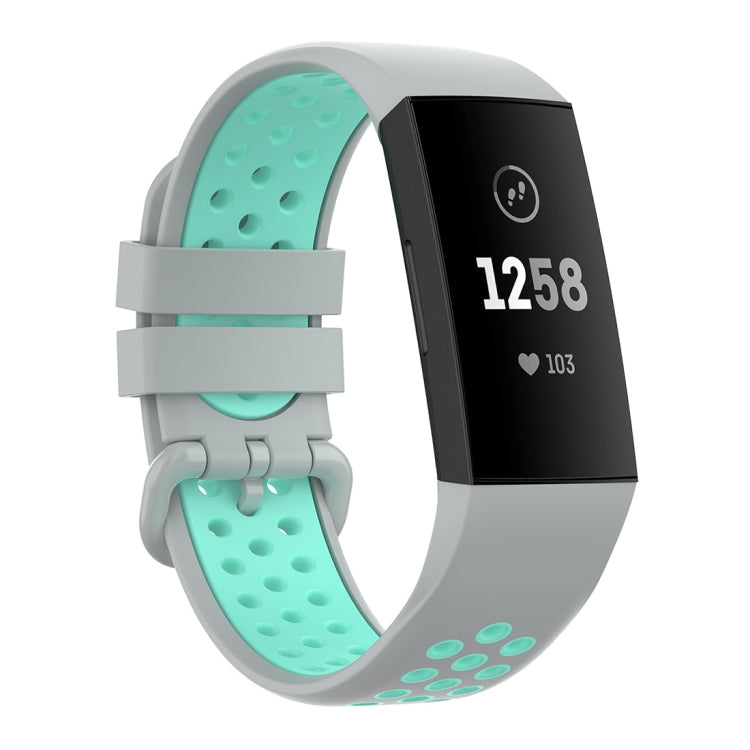 For Fitbit Charge 4 / Charge 3 / Charge 3 SE Watch Button Two Colors Silicone Replacement Strap Watchband