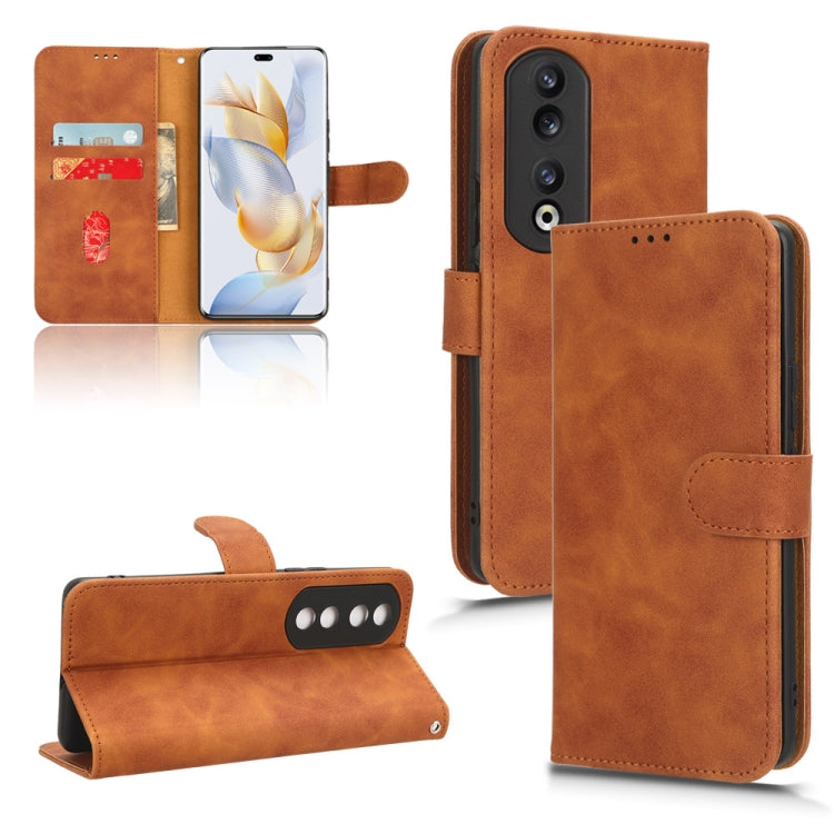Skin Feel Magnetic Flip Leather Phone Case