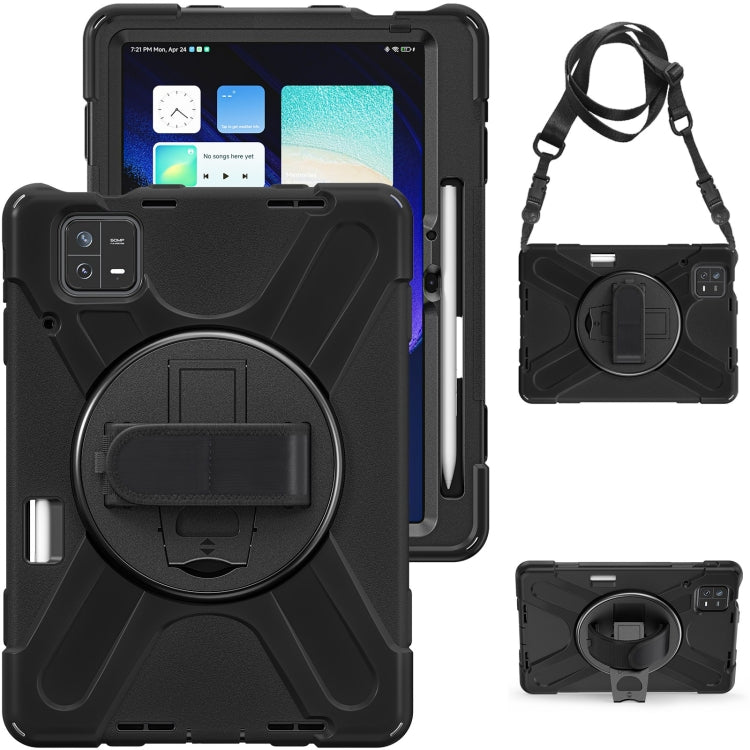Silicone Hybrid PC Tablet Case with Grip & Shoulder Strap