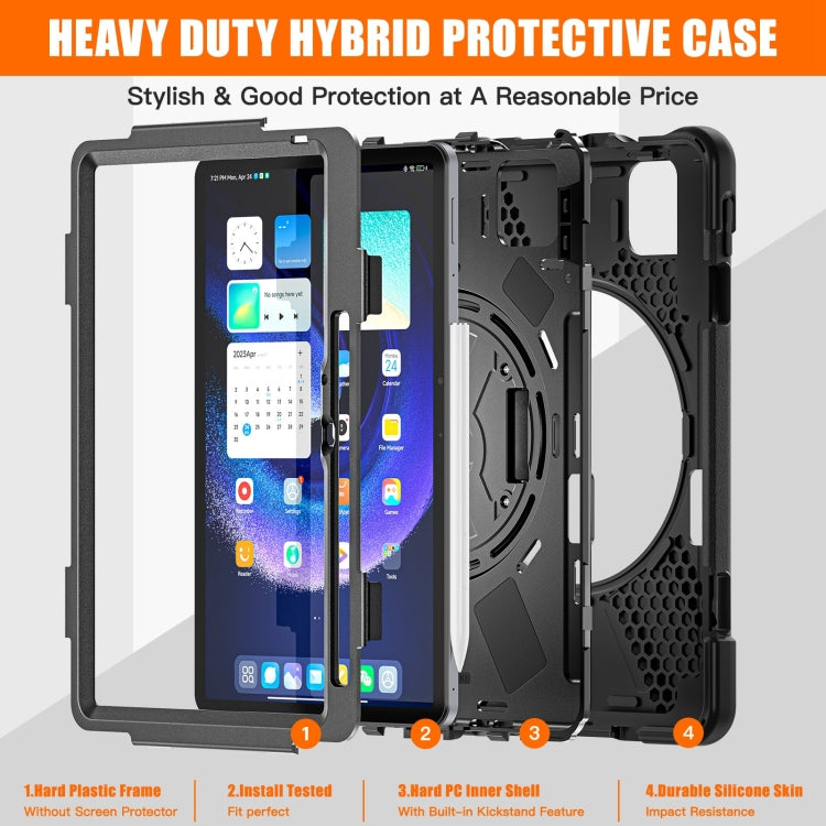 Silicone Hybrid PC Tablet Case with Grip & Shoulder Strap