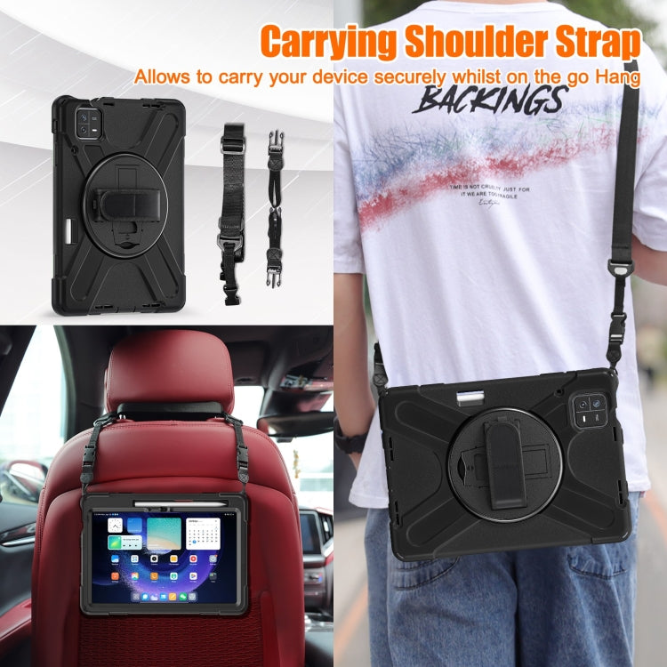 Silicone Hybrid PC Tablet Case with Grip & Shoulder Strap
