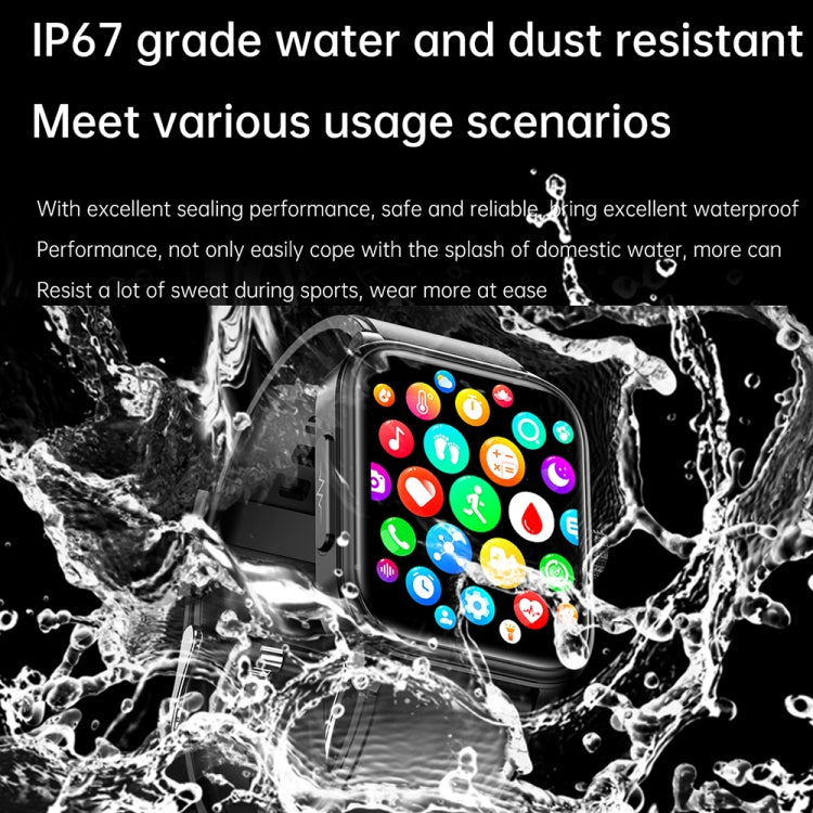 ET540 1.91 inch IP67 Waterproof Silicone Band Smart Watch, Support ECG / Non-invasive Blood Glucose Measurement