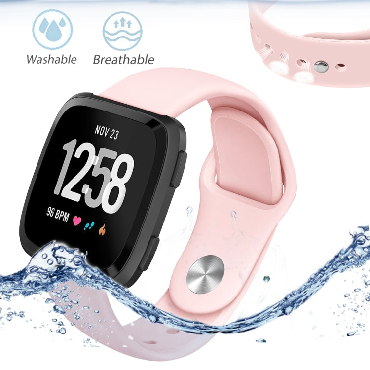 For Fitbit Versa 2 / Fitbit Versa / Fitbit Versa Lite Solid Color Silicone Replacement Strap Watchband