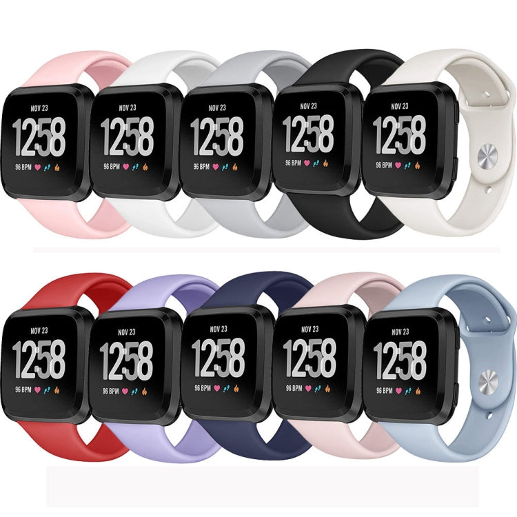 For Fitbit Versa 2 / Fitbit Versa / Fitbit Versa Lite Solid Color Silicone Replacement Strap Watchband