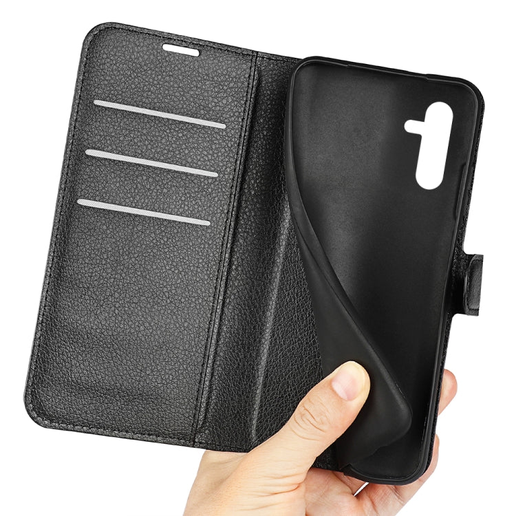 Litchi Texture Horizontal Flip Phone Case with Holder