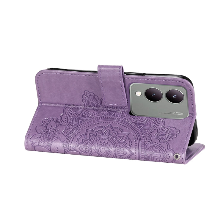 Seven-petal Flowers Embossing Leather Phone Case