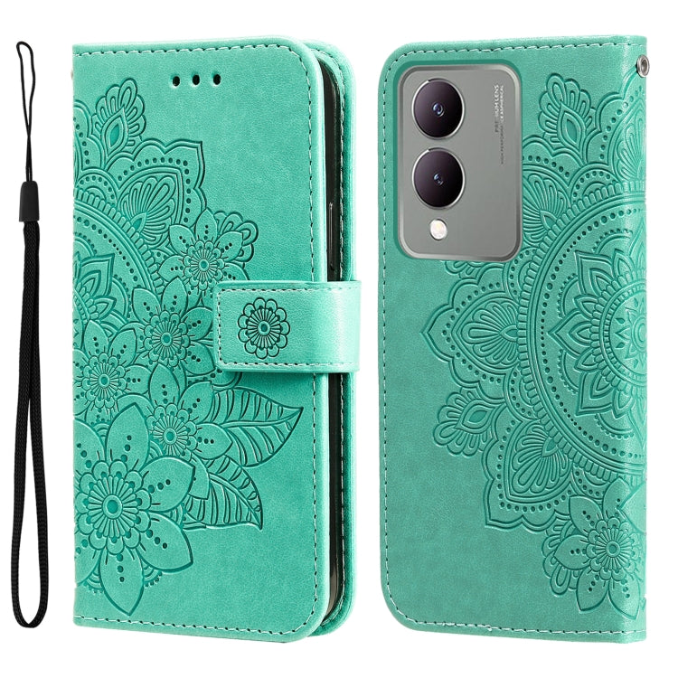 Seven-petal Flowers Embossing Leather Phone Case