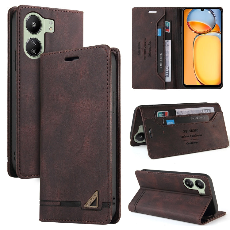 Skin Feel Anti-theft Brush Horizontal Flip Leather Case with Holder