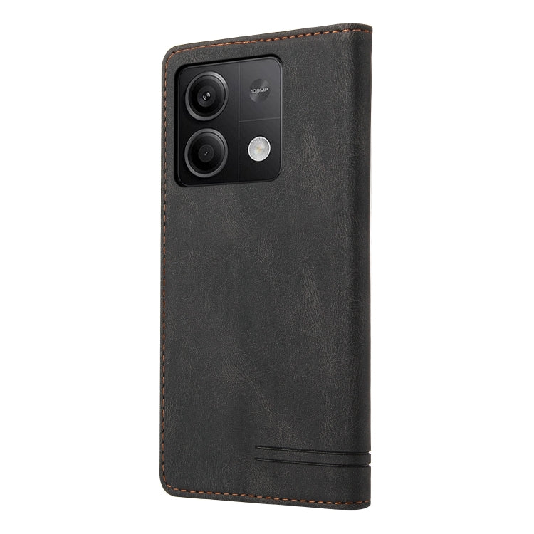 Skin Feel Anti-theft Brush Horizontal Flip Leather Case with Holder