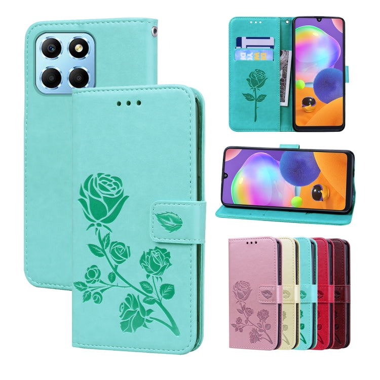 Rose Embossed Flip PU Leather Phone Case