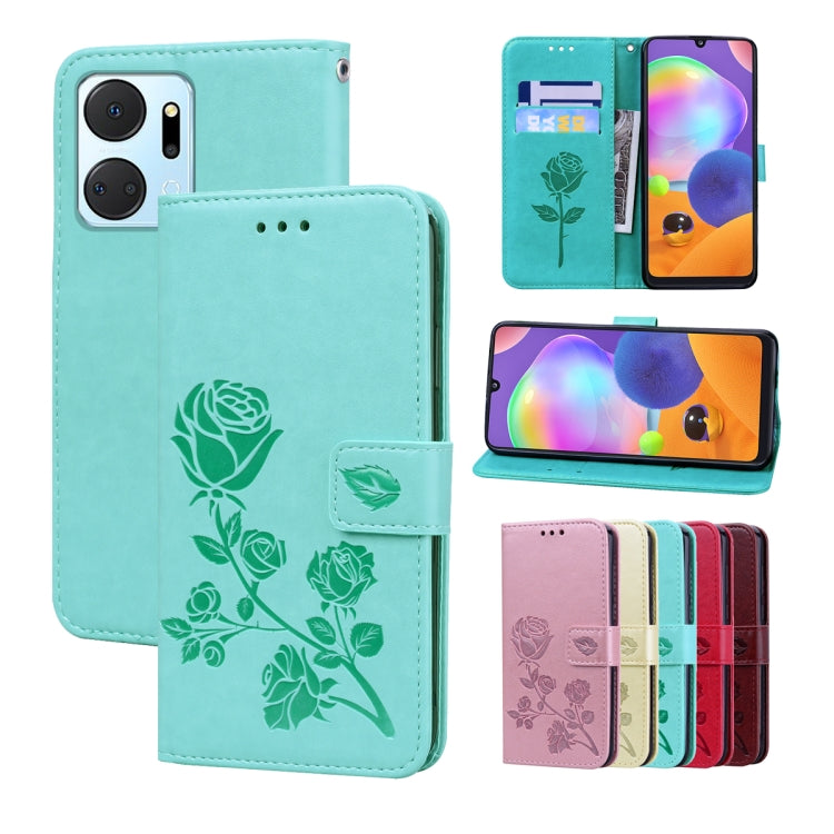 Rose Embossed Flip PU Leather Phone Case
