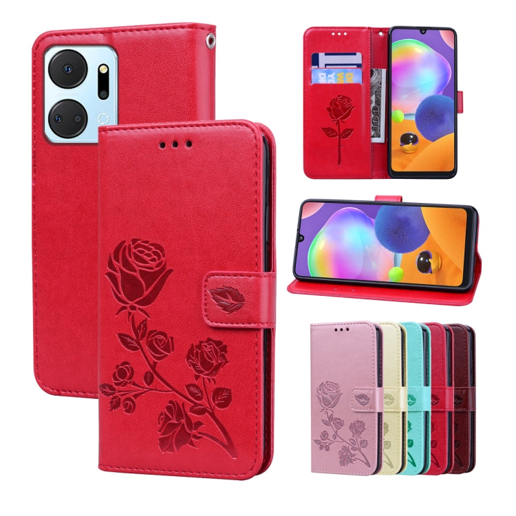 Rose Embossed Flip PU Leather Phone Case